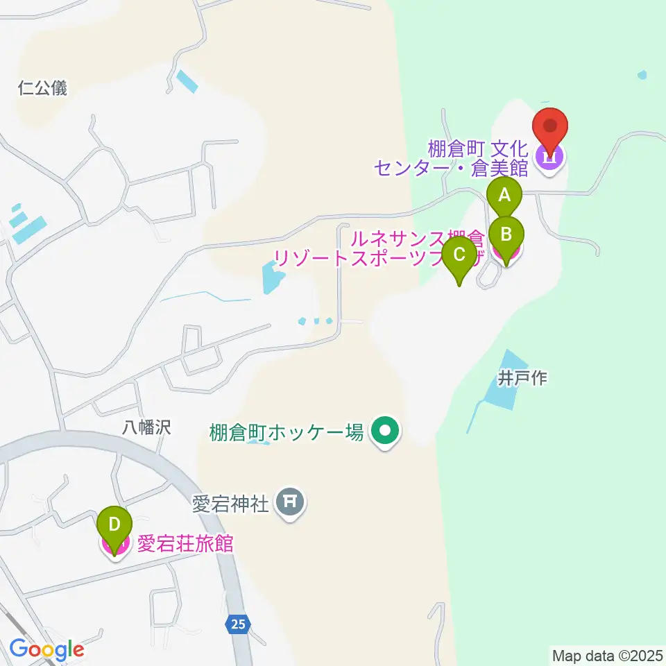 棚倉町文化センター 倉美館周辺のホテル一覧地図