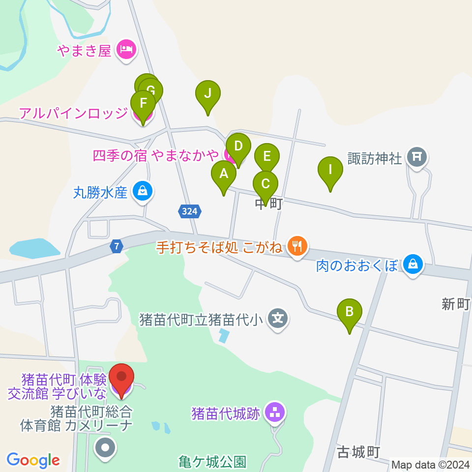 猪苗代町体験交流館周辺のホテル一覧地図