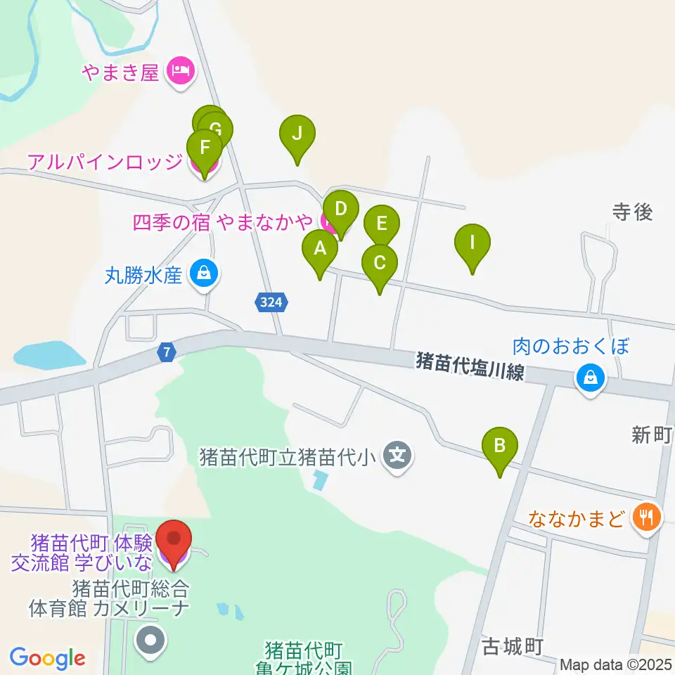 猪苗代町体験交流館周辺のホテル一覧地図