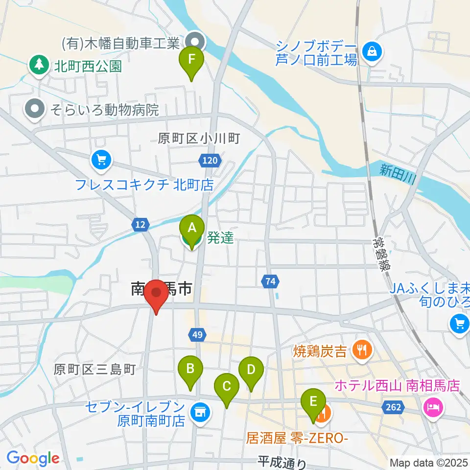 南相馬市民文化会館 ゆめはっと周辺のホテル一覧地図