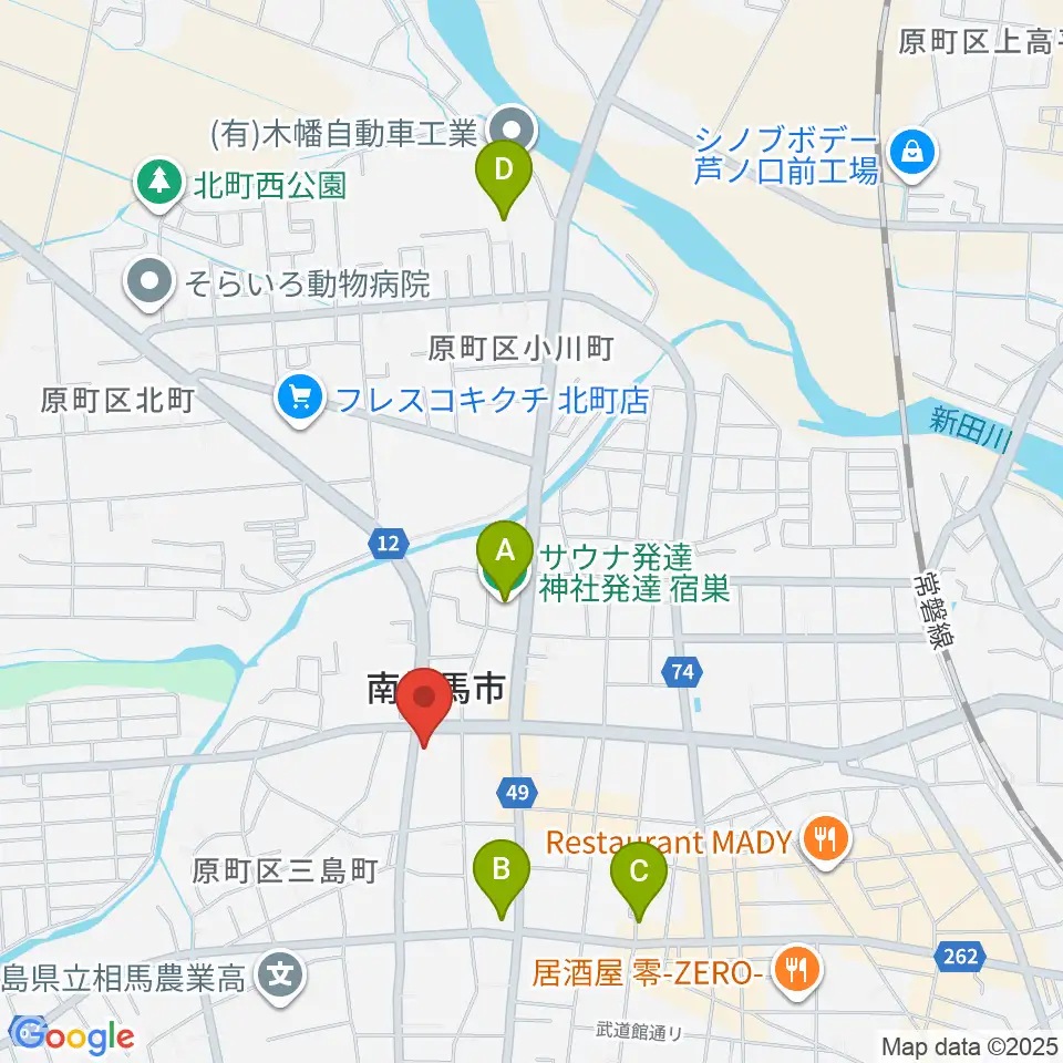 南相馬市民文化会館 ゆめはっと周辺のホテル一覧地図