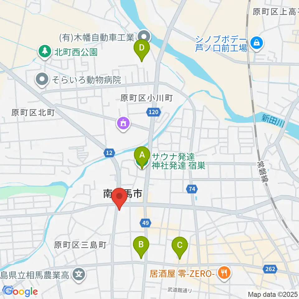 南相馬市民文化会館 ゆめはっと周辺のホテル一覧地図