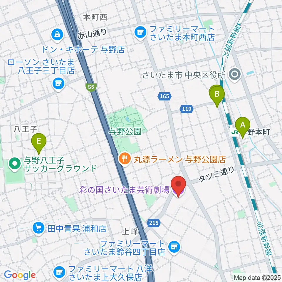 彩の国さいたま芸術劇場周辺のホテル一覧地図