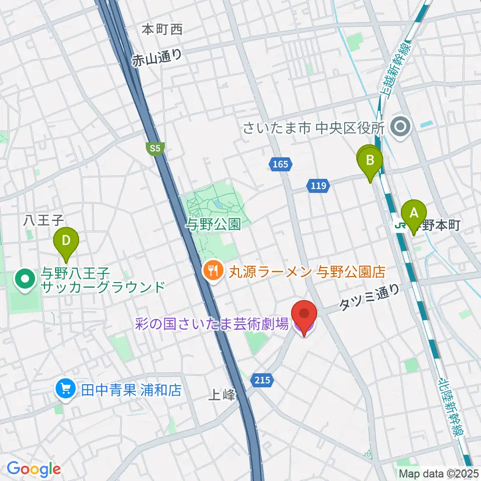 彩の国さいたま芸術劇場周辺のホテル一覧地図