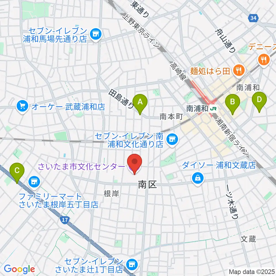 さいたま市文化センター周辺のホテル一覧地図