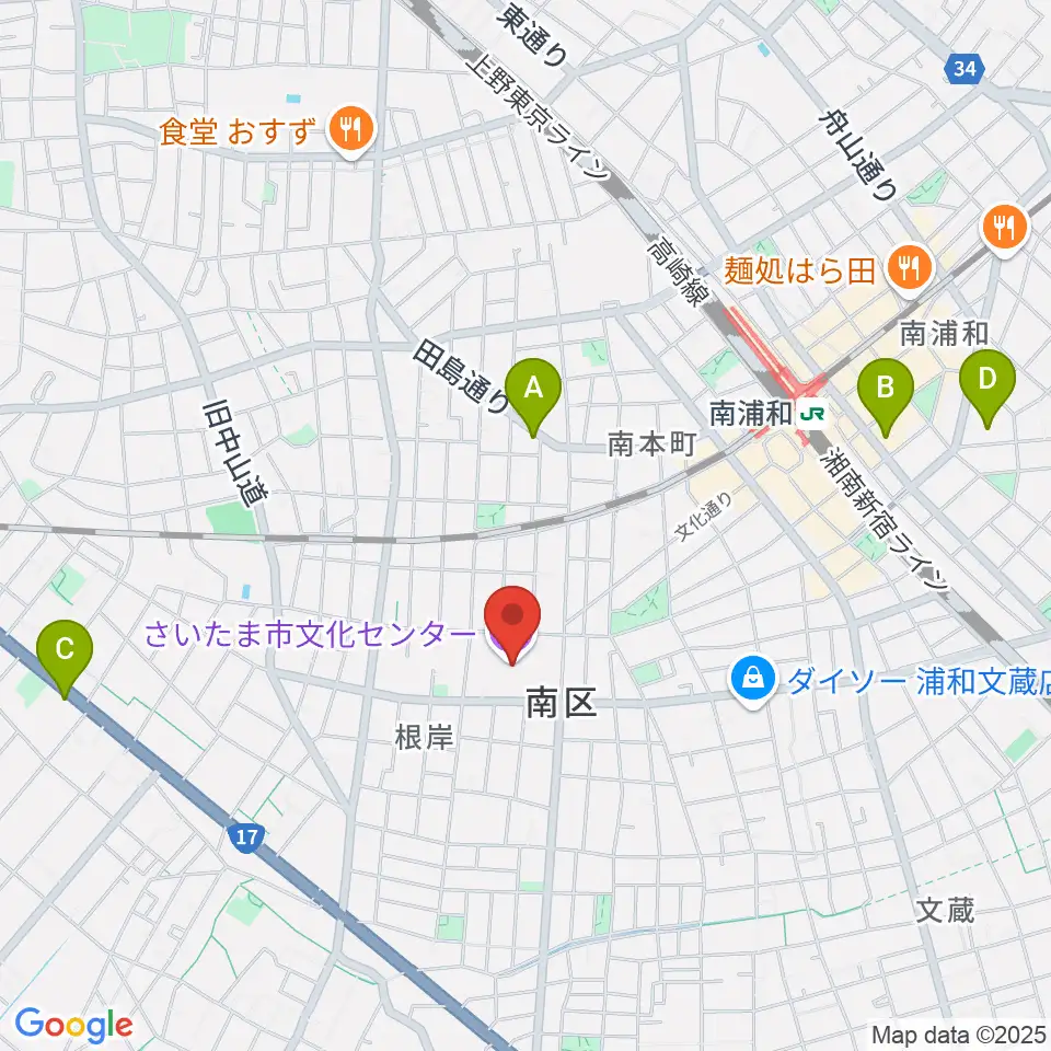 さいたま市文化センター周辺のホテル一覧地図