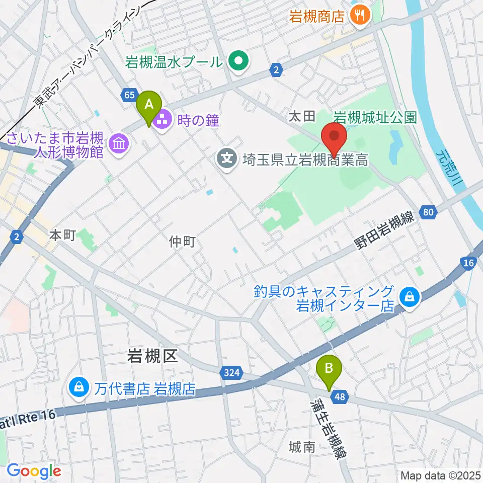 さいたま市民会館いわつき周辺のホテル一覧地図
