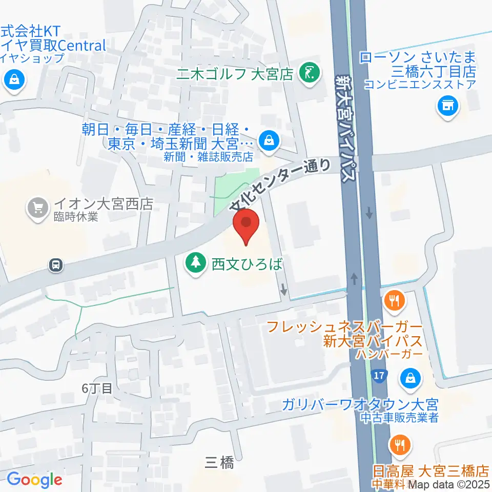 さいたま市西部文化センター周辺のホテル一覧地図