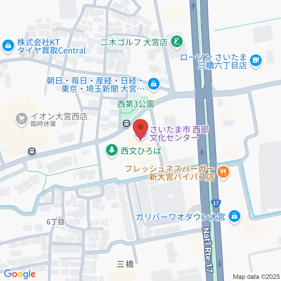 さいたま市西部文化センター周辺のホテル一覧地図