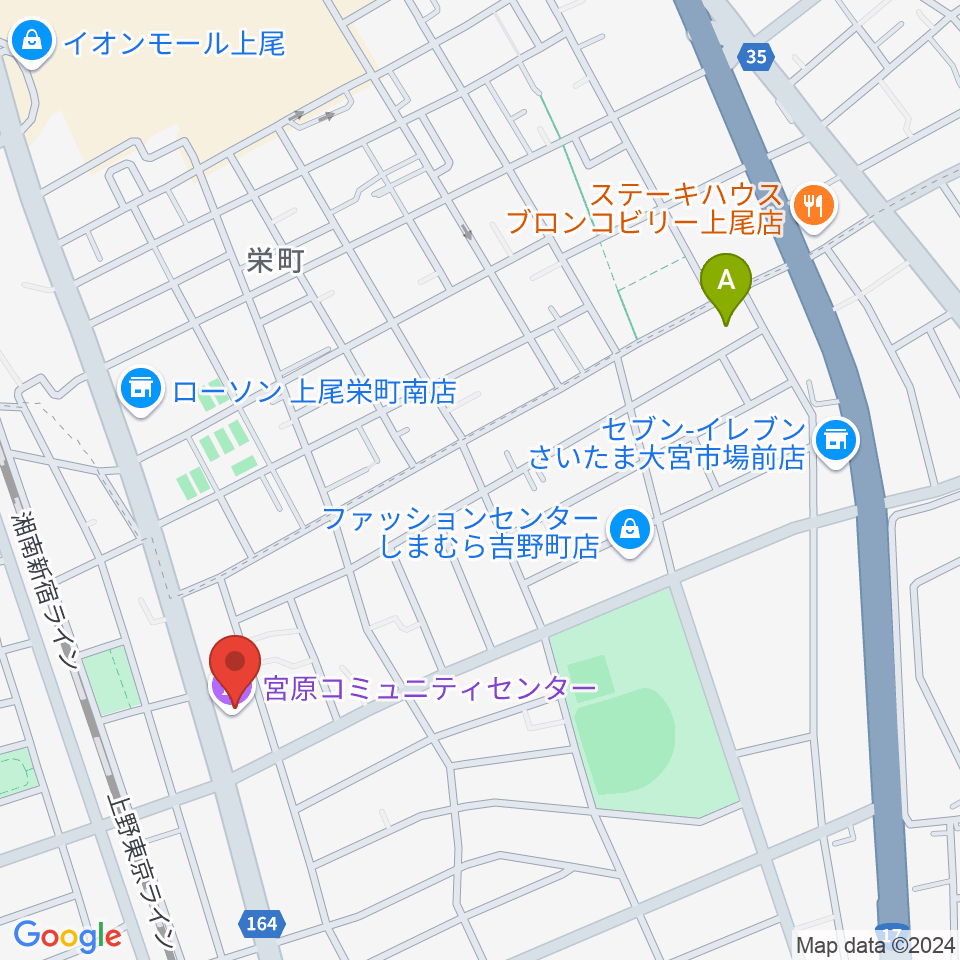 宮原コミュニティセンター 周辺のホテル一覧地図