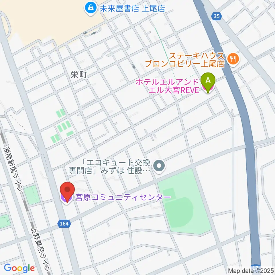 宮原コミュニティセンター 周辺のホテル一覧地図