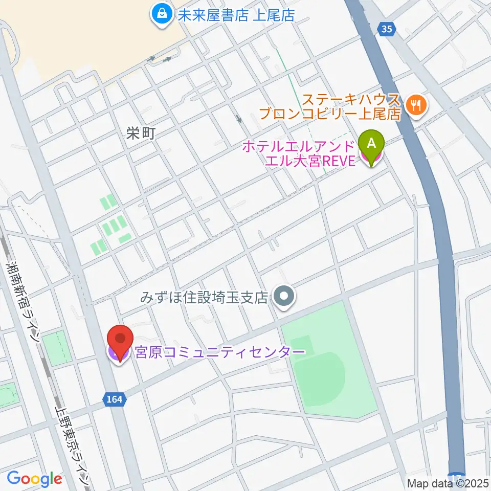 宮原コミュニティセンター 周辺のホテル一覧地図