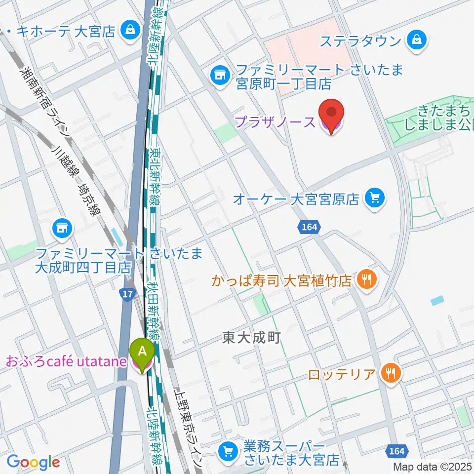 さいたま市プラザノース周辺のホテル一覧地図