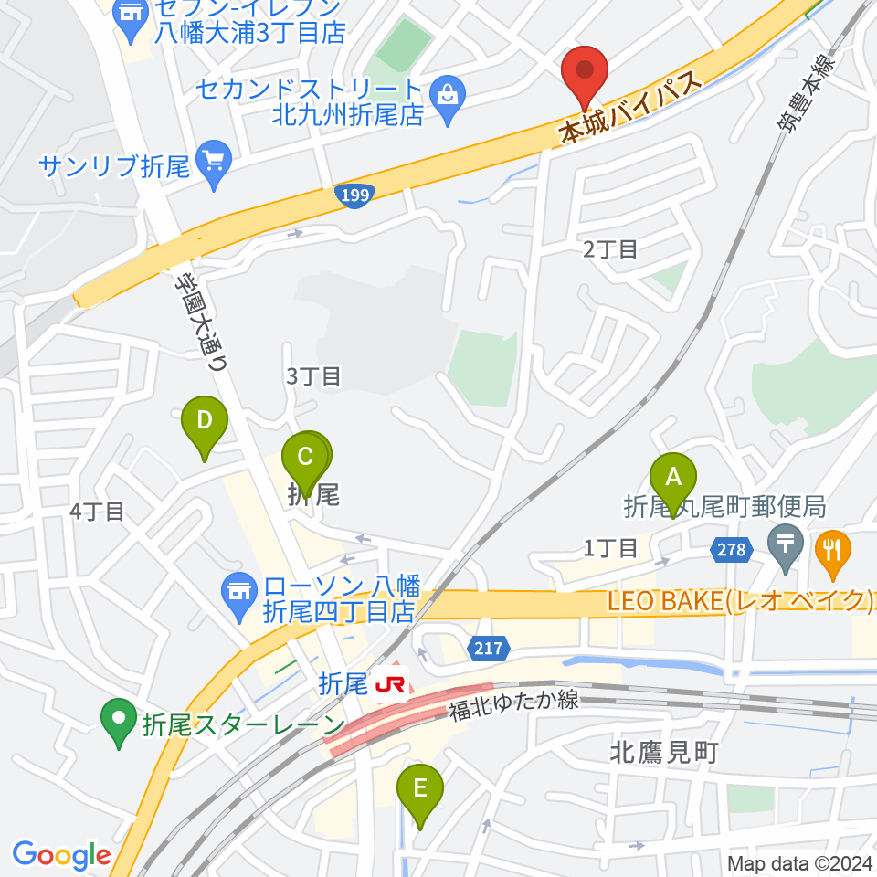 スタジオバンブー周辺のホテル一覧地図