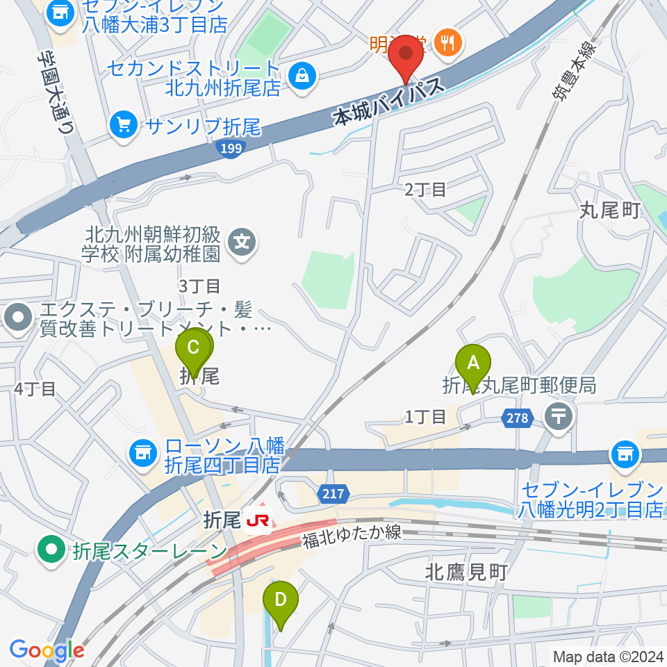 スタジオバンブー周辺のホテル一覧地図