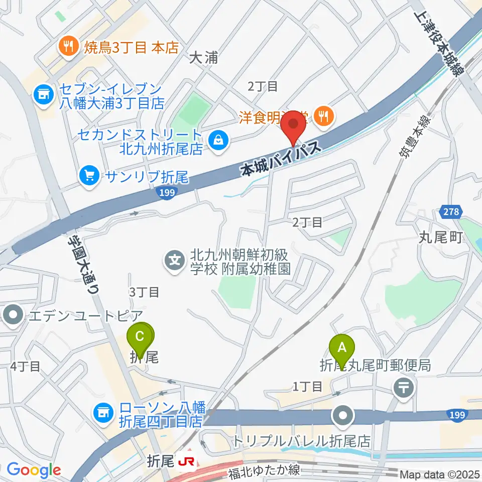 スタジオバンブー周辺のホテル一覧地図