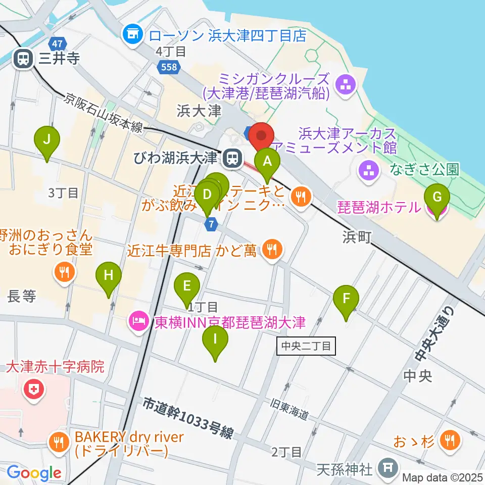 スカイプラザ浜大津周辺のホテル一覧地図