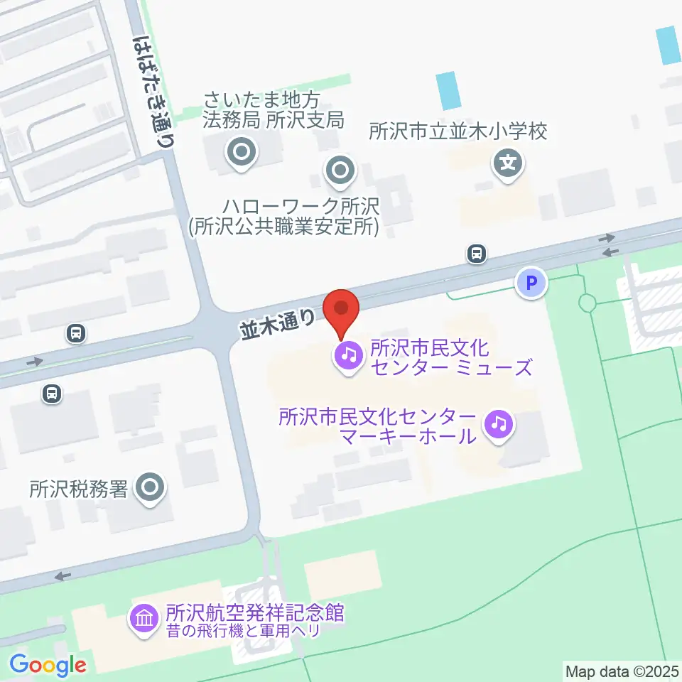 所沢市民文化センターミューズ周辺のホテル一覧地図