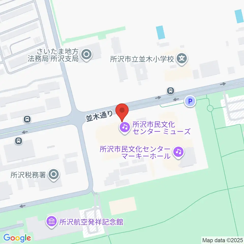 所沢市民文化センターミューズ周辺のホテル一覧地図