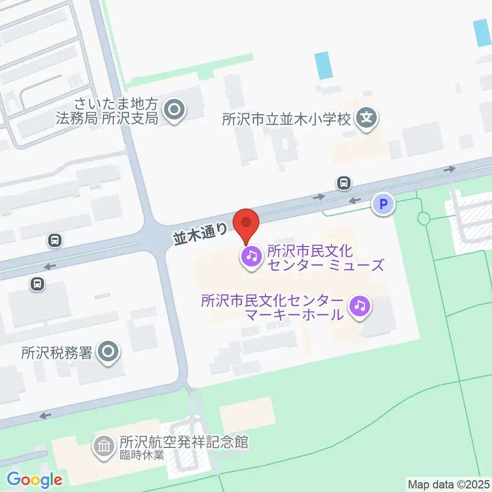 所沢市民文化センターミューズ周辺のホテル一覧地図