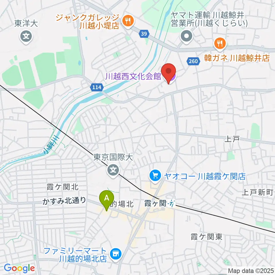 川越西文化会館 メルト周辺のホテル一覧地図