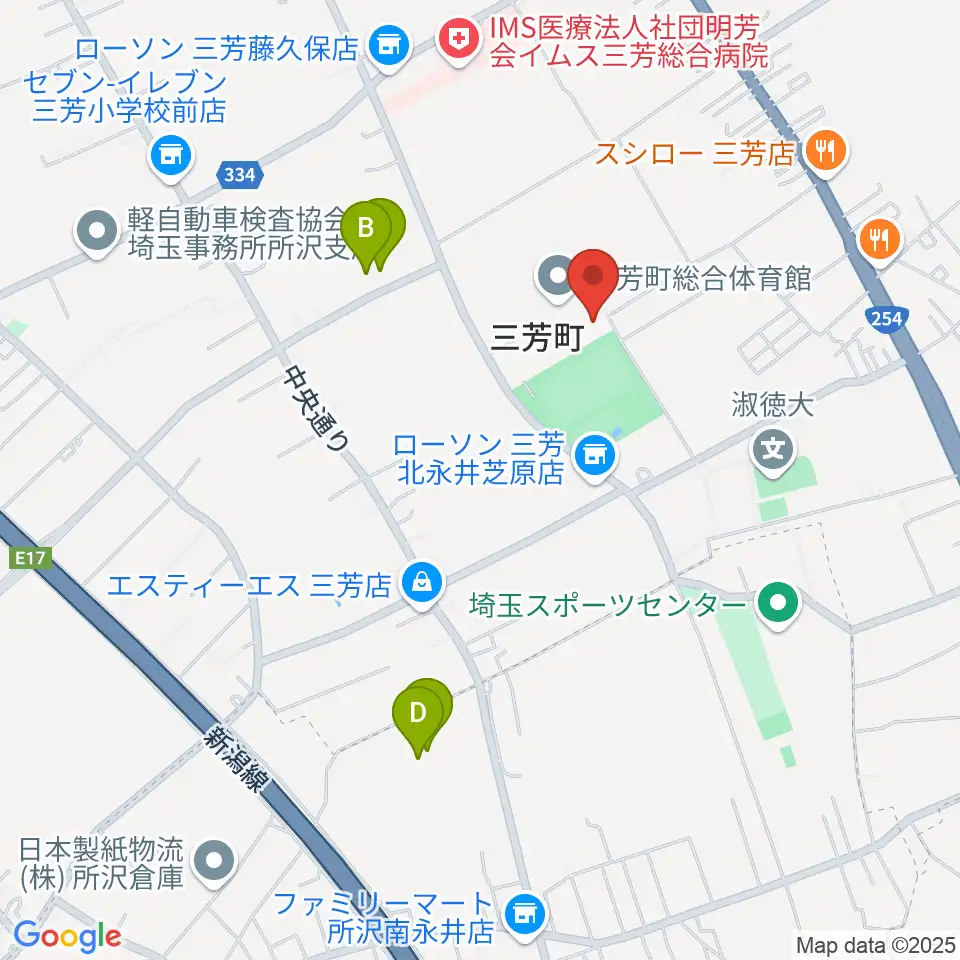 コピスみよし 三芳町文化会館周辺のホテル一覧地図