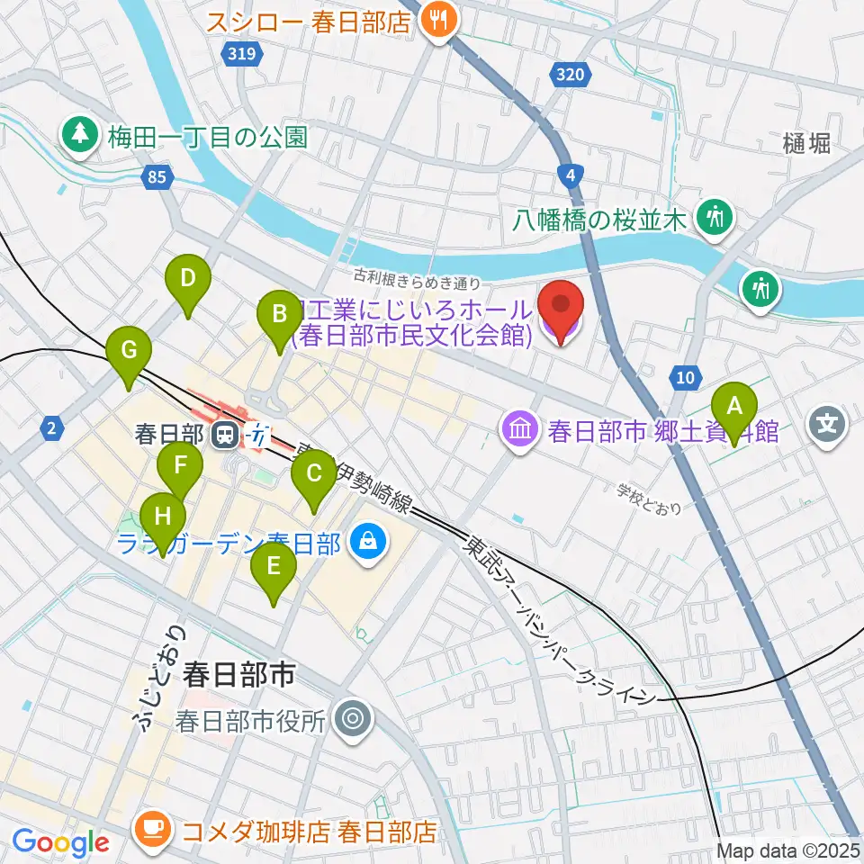 正和工業にじいろホール周辺のホテル一覧地図