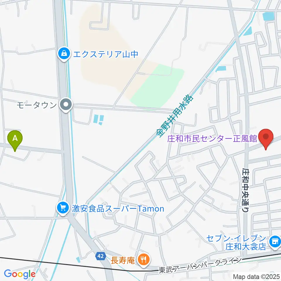 庄和地区公民館周辺のホテル一覧地図