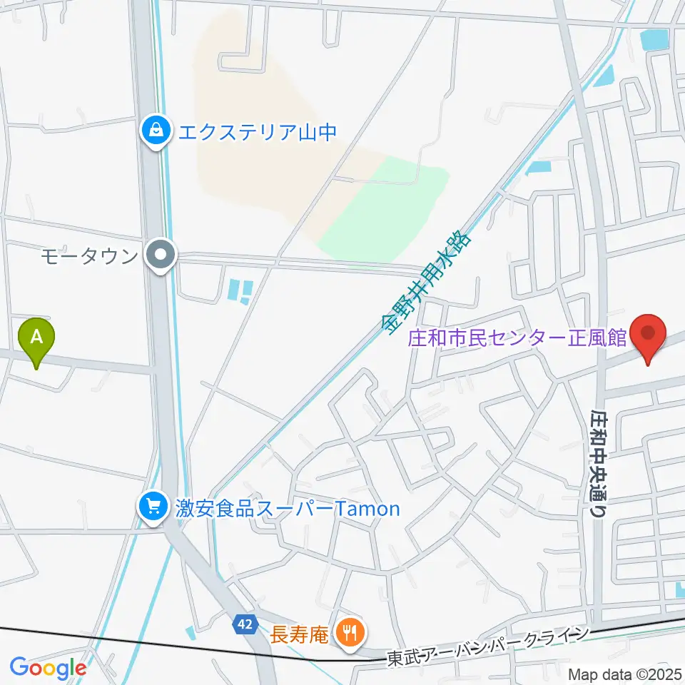 庄和地区公民館周辺のホテル一覧地図