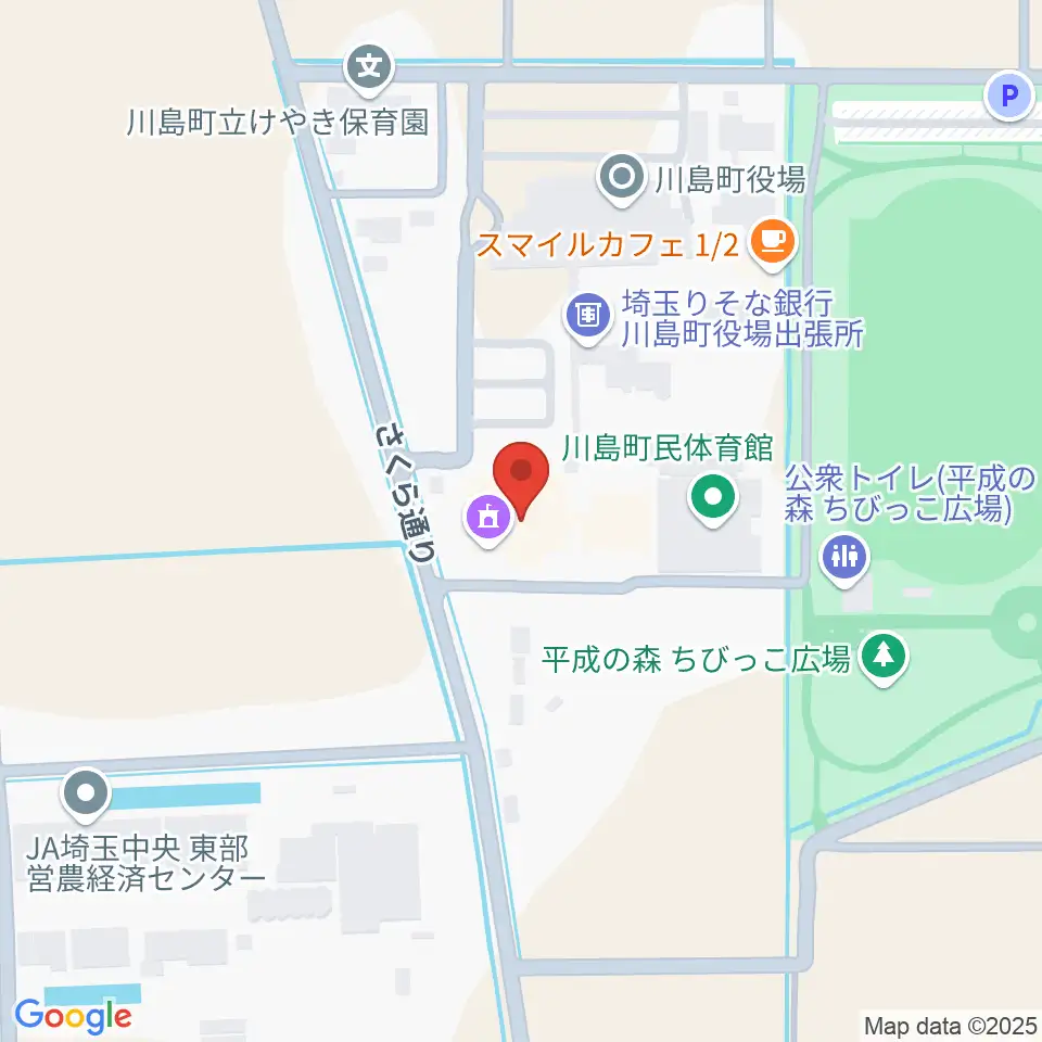 川島町民会館周辺のホテル一覧地図
