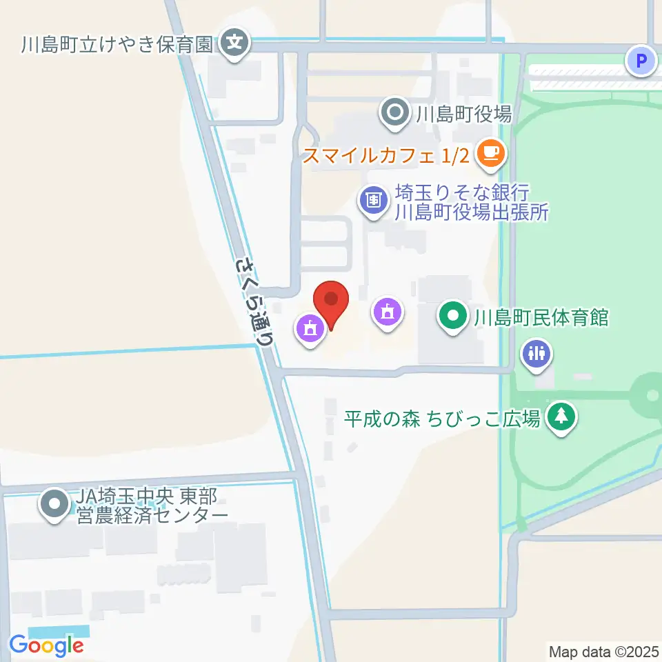 川島町民会館周辺のホテル一覧地図