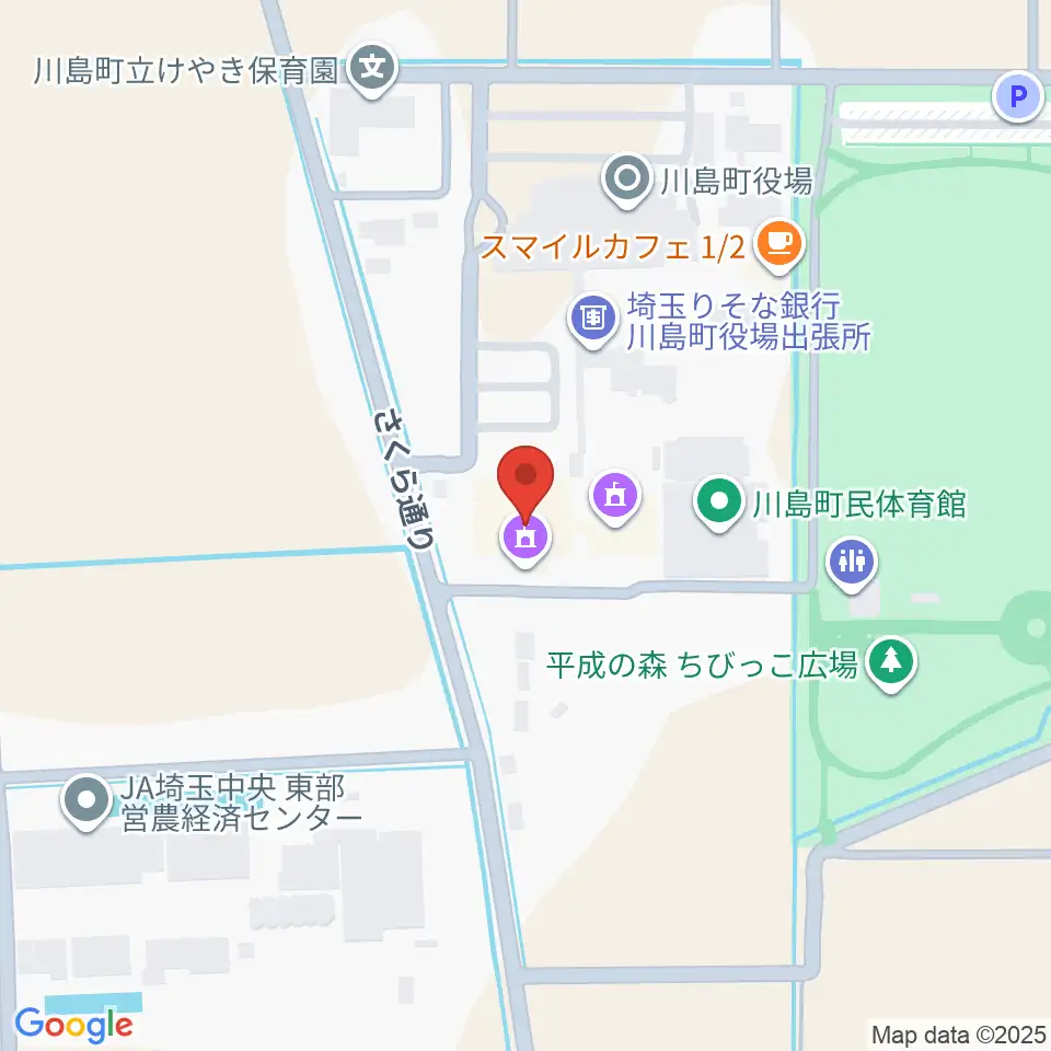 川島町民会館周辺のホテル一覧地図