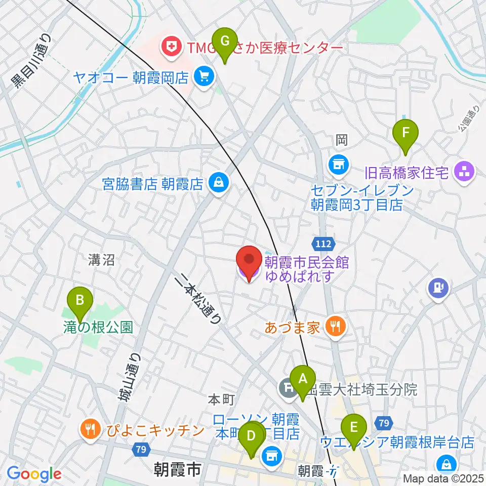 朝霞市民会館 ゆめぱれす周辺のホテル一覧地図