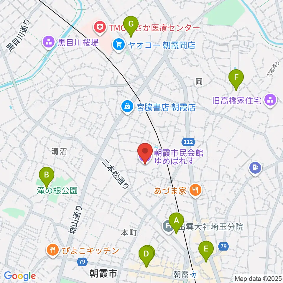 朝霞市民会館 ゆめぱれす周辺のホテル一覧地図
