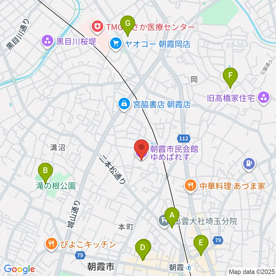 朝霞市民会館 ゆめぱれす周辺のホテル一覧地図