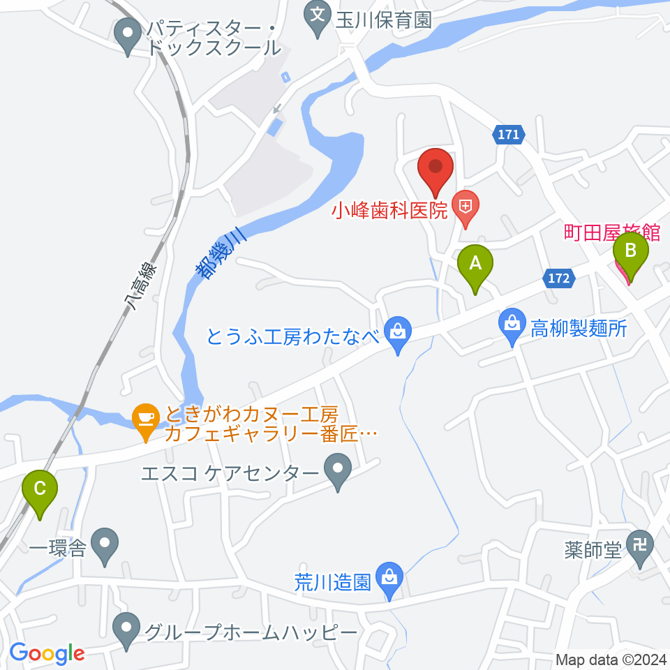 ときがわ町文化センター アスピアたまがわ周辺のホテル一覧地図