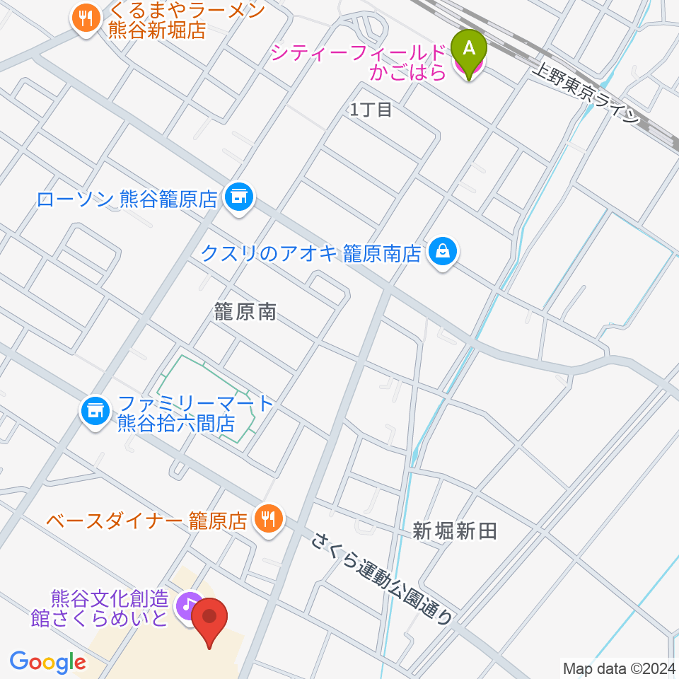 熊谷文化創造館 さくらめいと周辺のホテル一覧地図