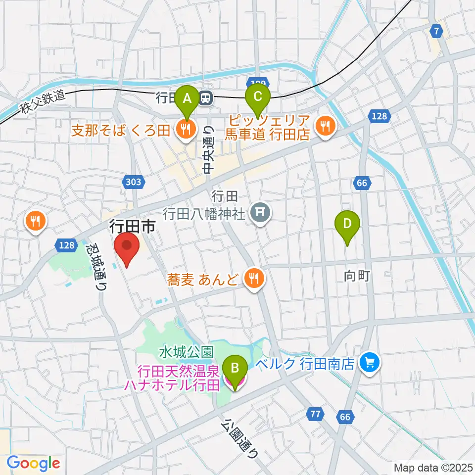 行田市産業文化会館 ベル・プラス周辺のホテル一覧地図