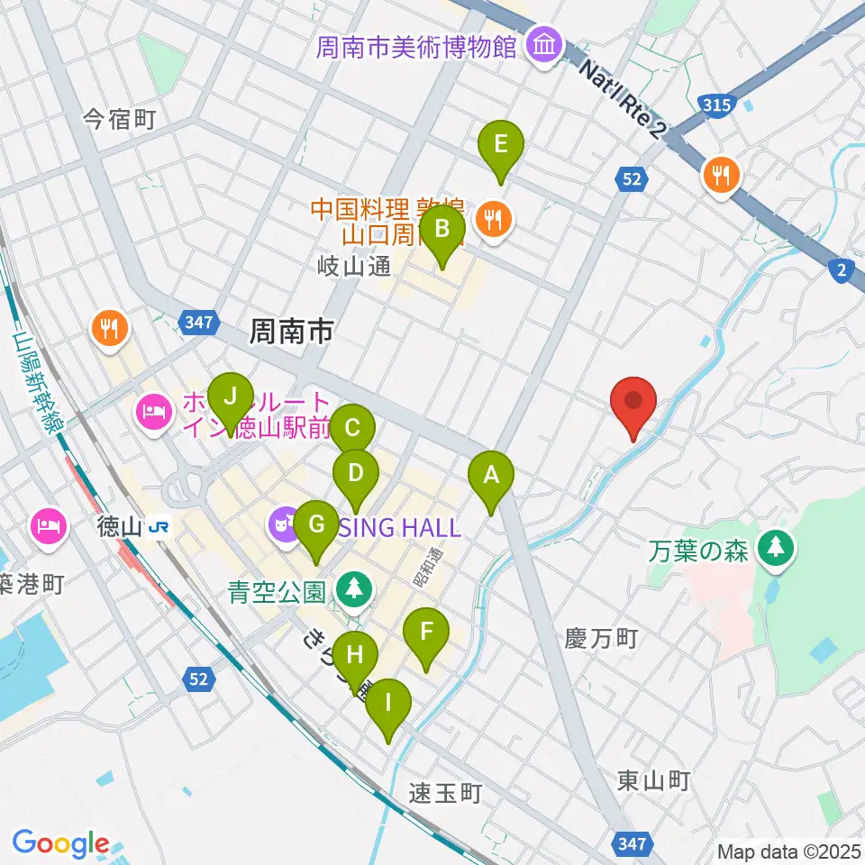 グランドミック周南楽器 御弓店周辺のホテル一覧地図