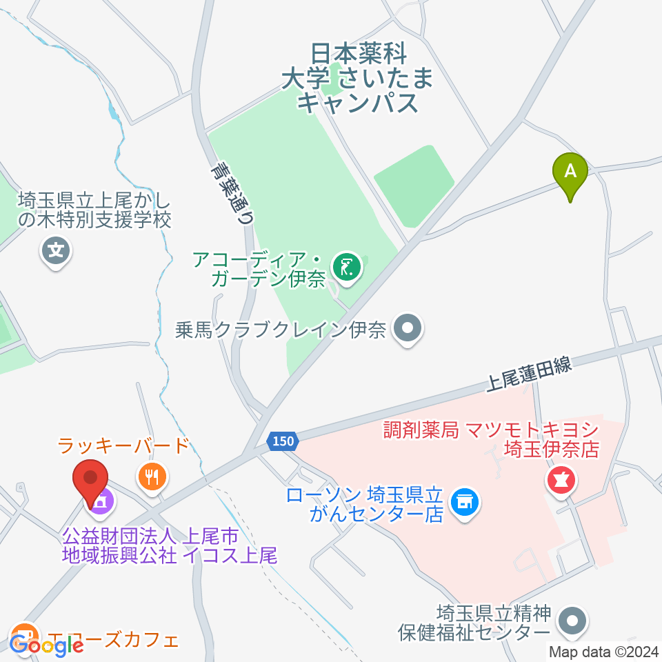 イコス上尾周辺のホテル一覧地図