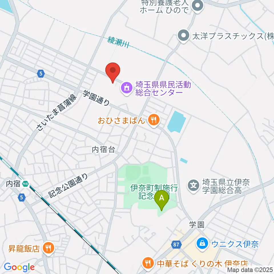 埼玉県県民活動総合センター周辺のホテル一覧地図
