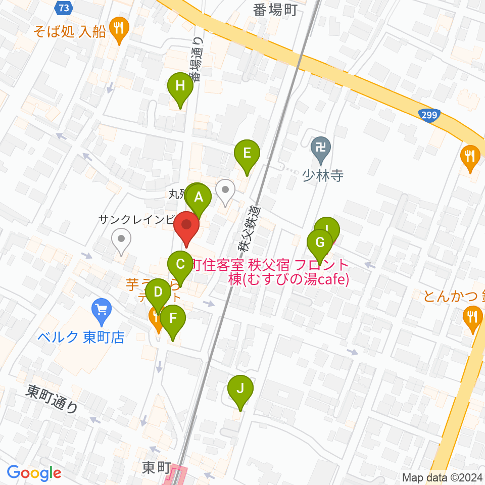 秩父ladderladder周辺のホテル一覧地図