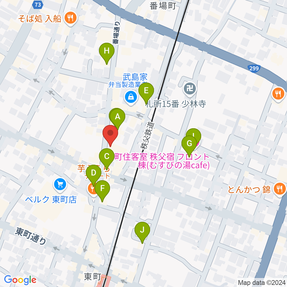 秩父ladderladder周辺のホテル一覧地図