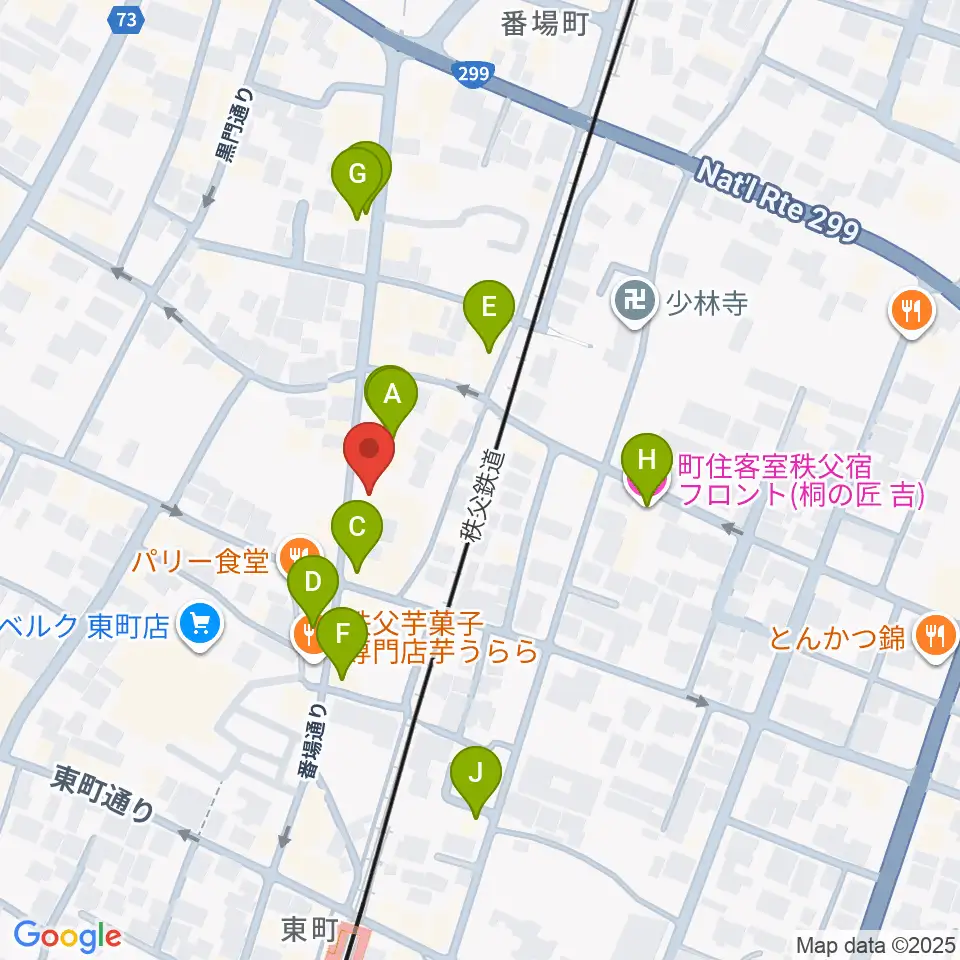 秩父ladderladder周辺のホテル一覧地図
