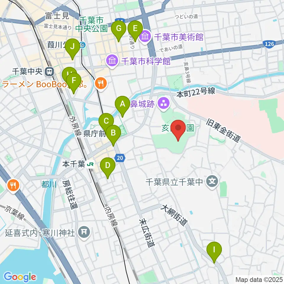 千葉県文化会館周辺のホテル一覧地図