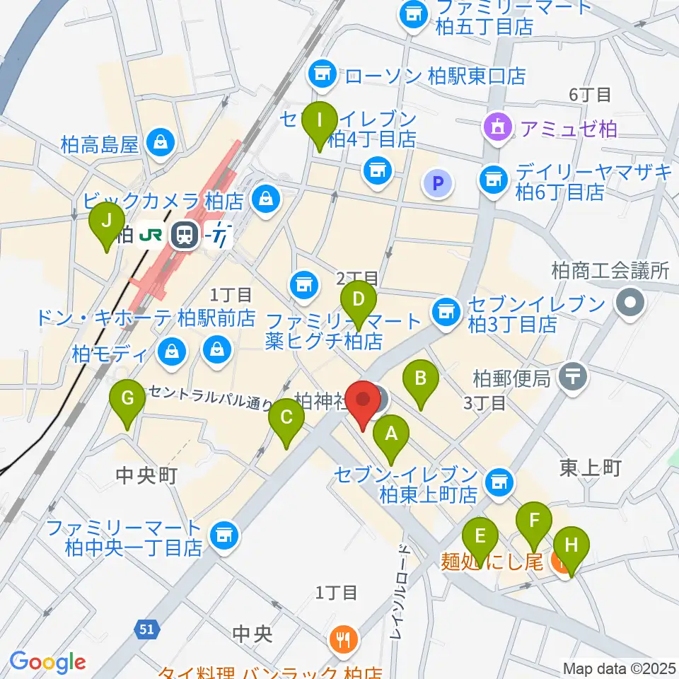 柏NARDIS周辺のホテル一覧地図