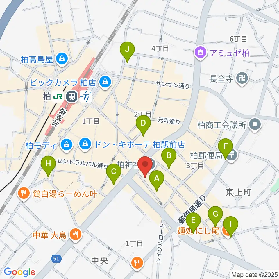 柏NARDIS周辺のホテル一覧地図