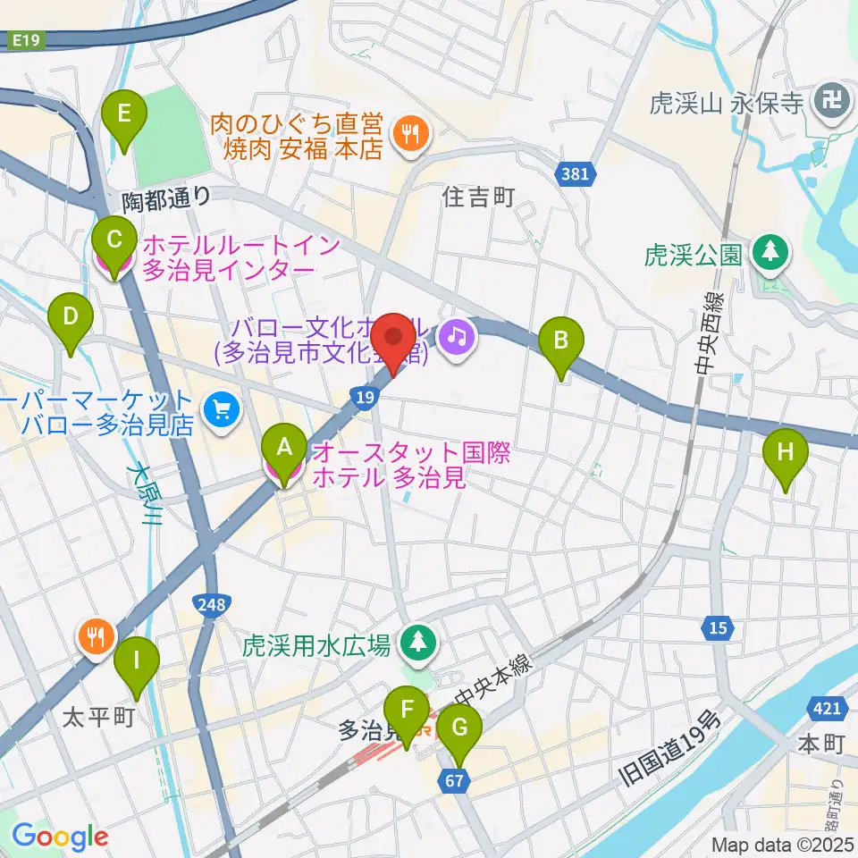 サウンドスタジオエリシアン周辺のホテル一覧地図