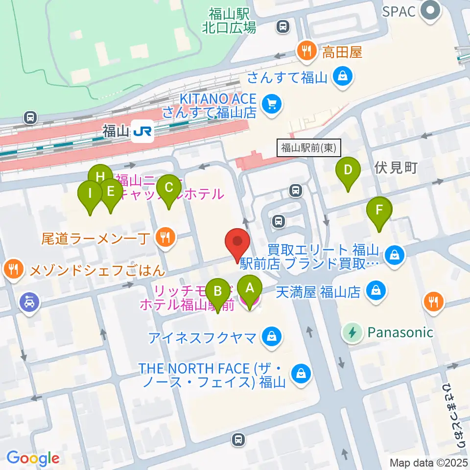 福山Cable周辺のホテル一覧地図