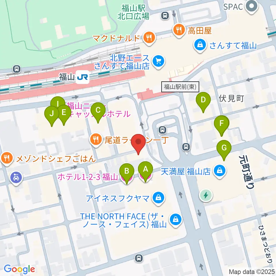 福山Cable周辺のホテル一覧地図